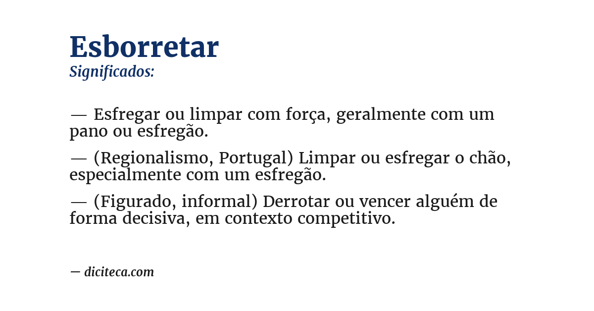 Significado de esborretar