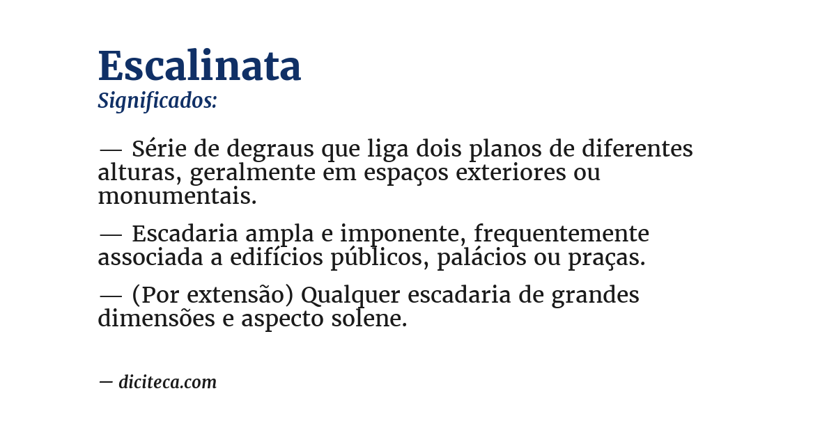 Significado de escalinata