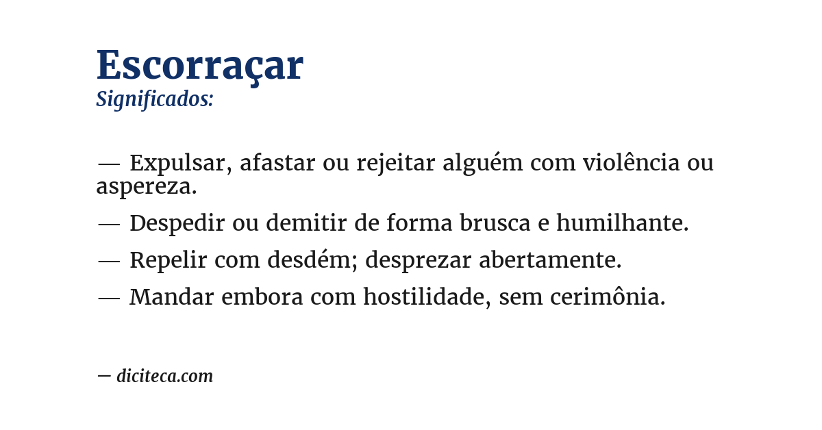 Significado de escorraçar