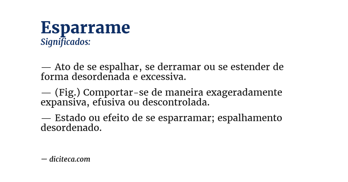 Significado de esparrame
