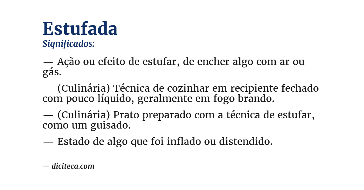 Significado de estufada