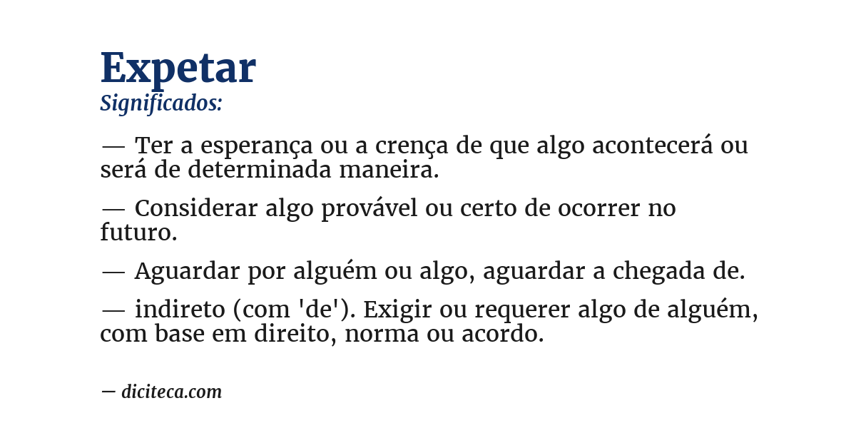 Significado de expetar