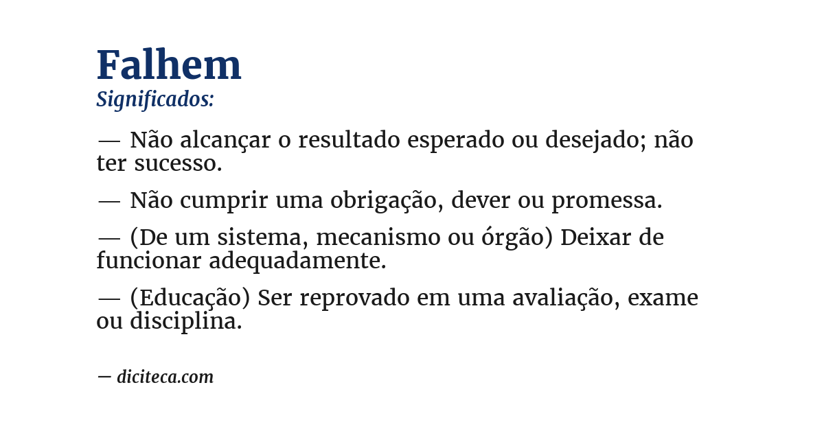 Significado de falhem