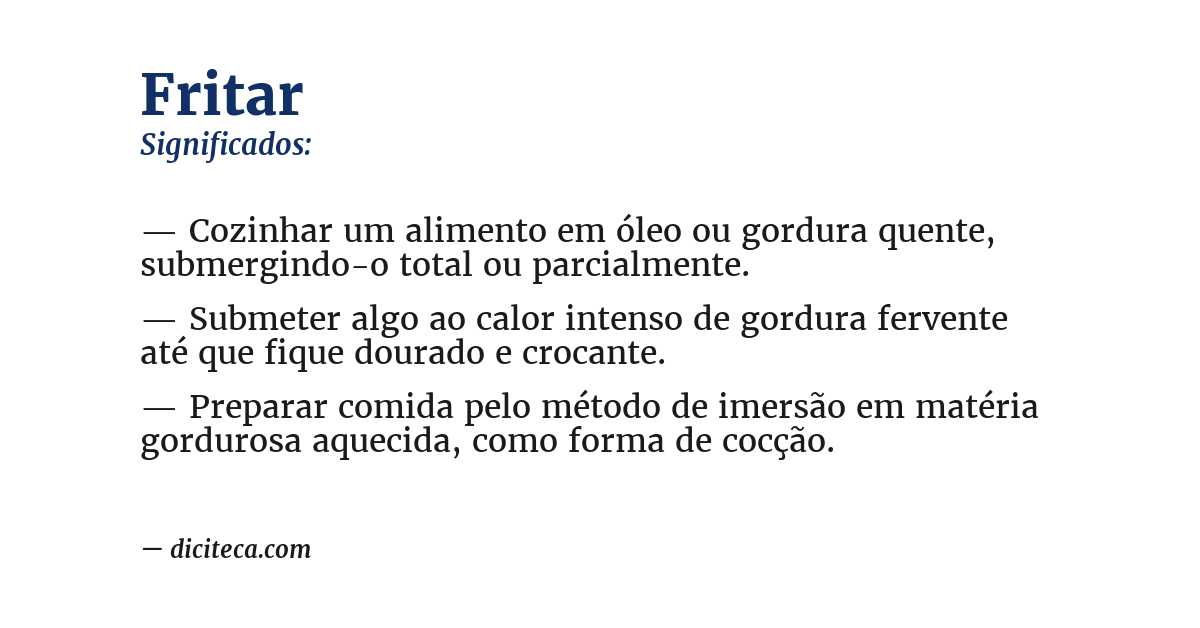 Significado de fritar