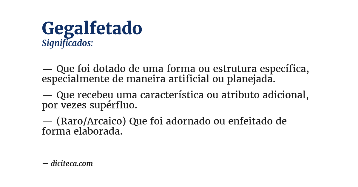 Significado de gegalfetado