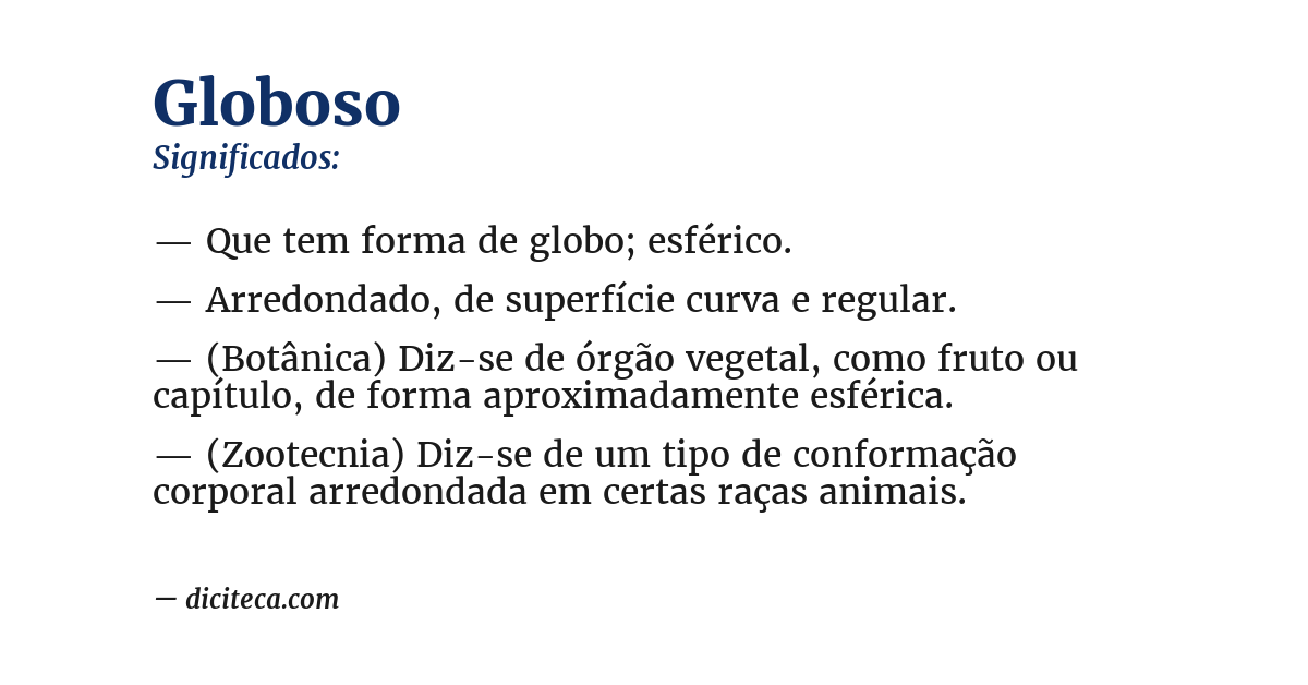 Significado de globoso