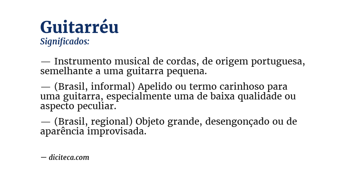 Significado de guitarréu