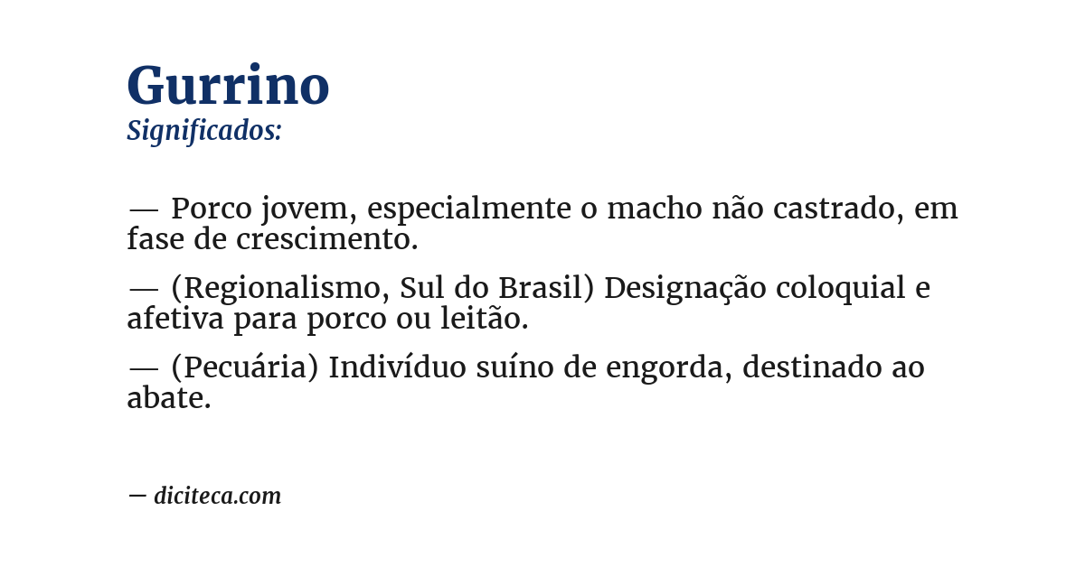 Significado de gurrino