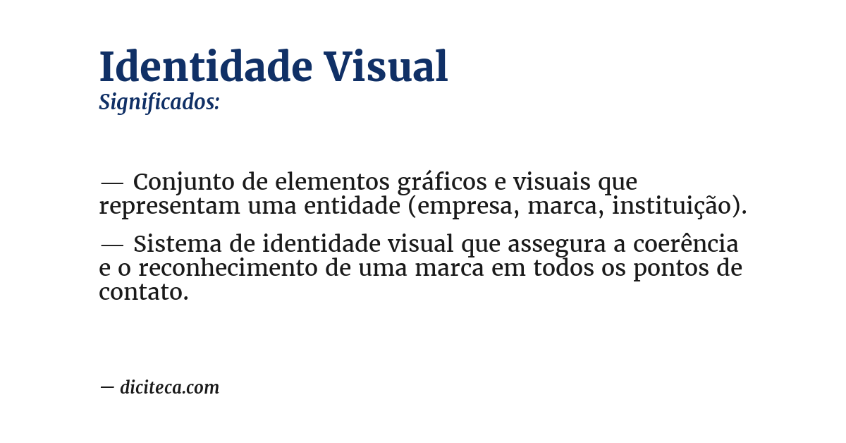 Significado de identidade visual