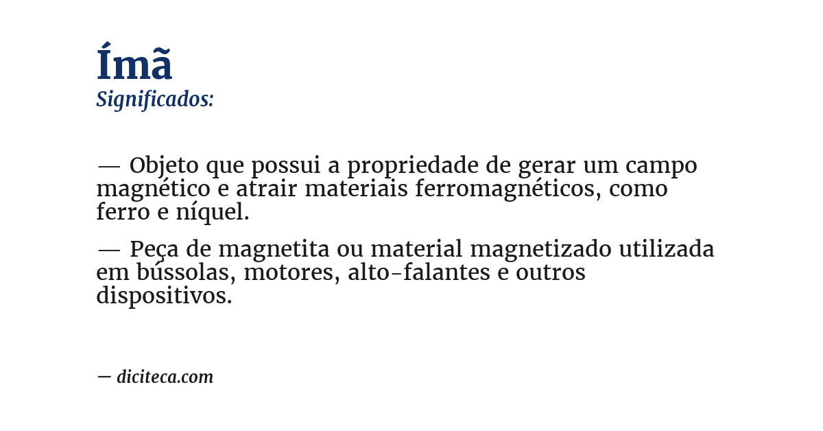 Significado de ímã