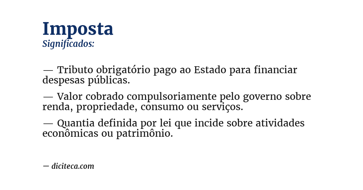 Significado de imposta