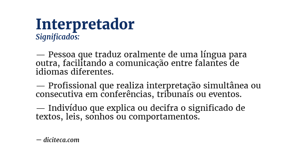 Significado de interpretador