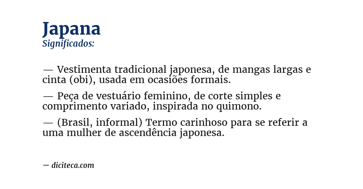 Significado de japana