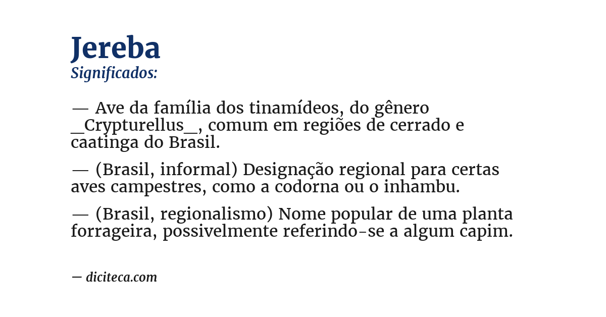Significado de jereba