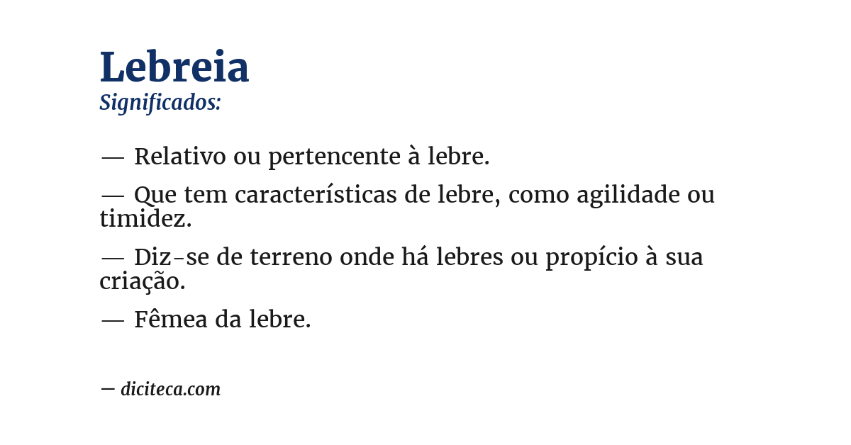 Significado de lebreia