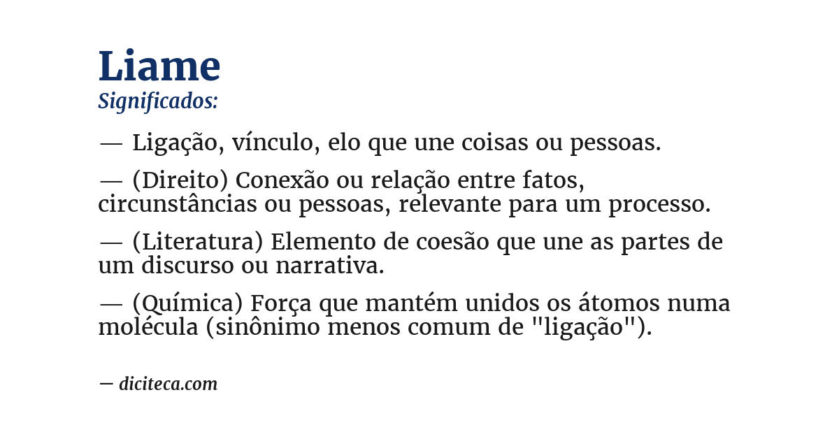 Significado de liame