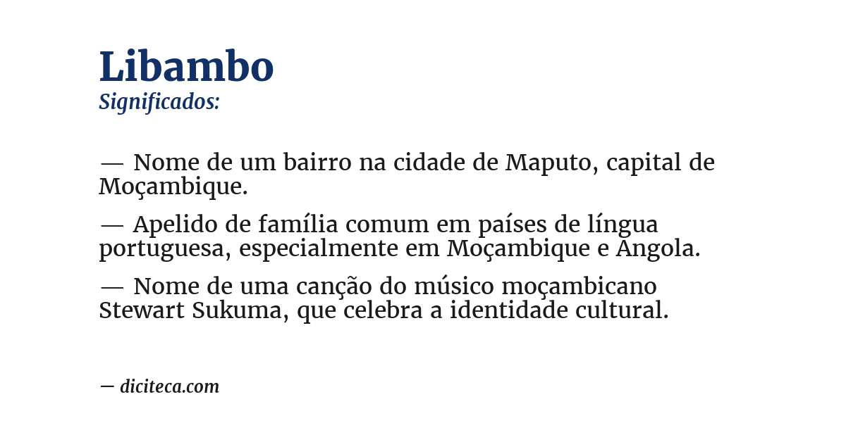 Significado de libambo