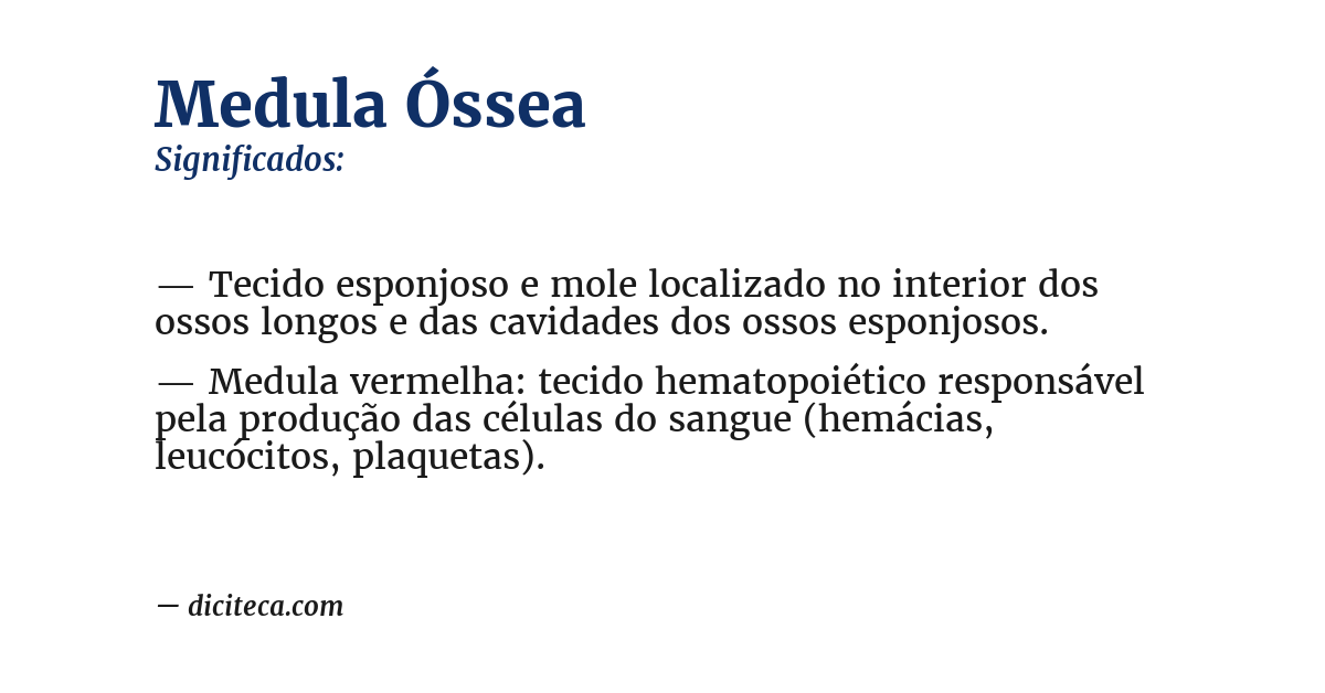 Significado de medula óssea