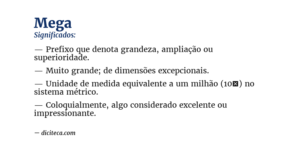 Significado de mega