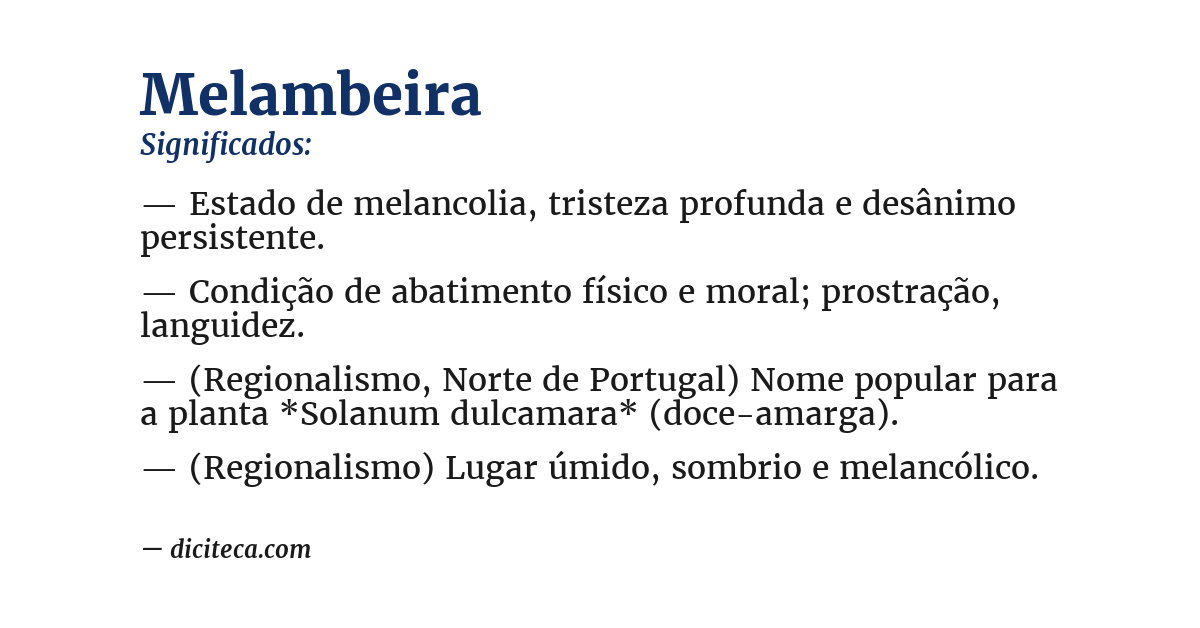 Significado de melambeira