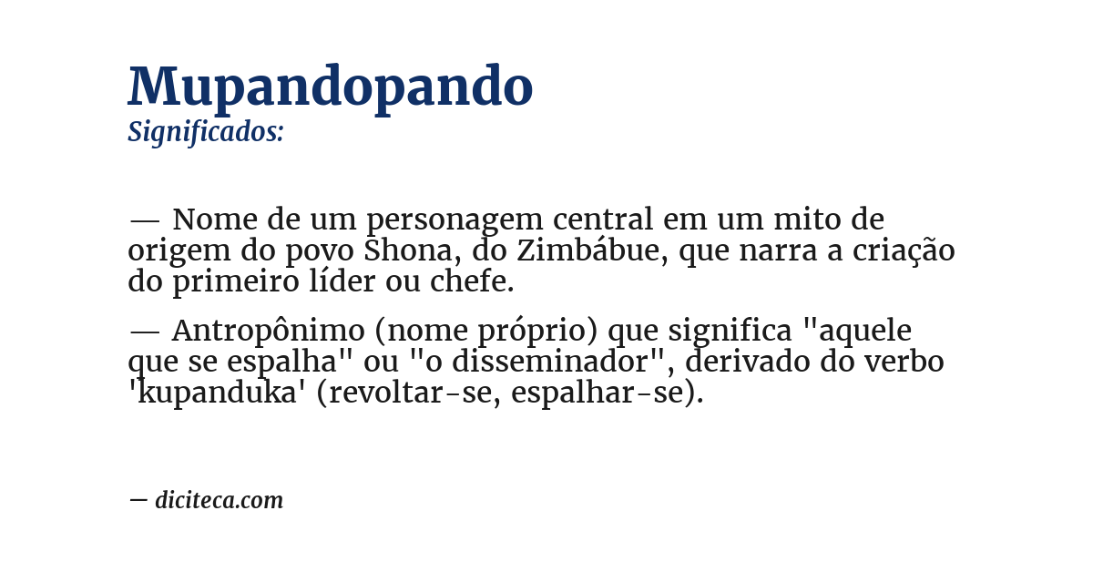 Significado de mupandopando