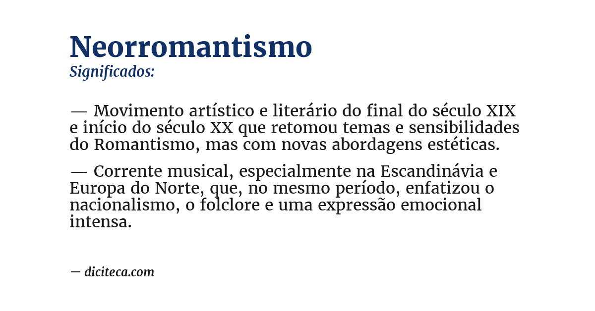 Significado de neorromantismo