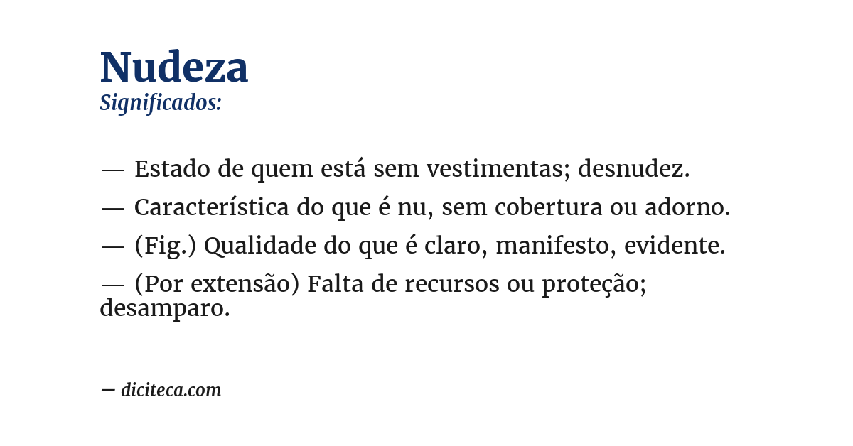 Significado de nudeza