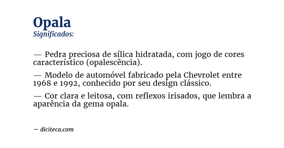 Significado de opala
