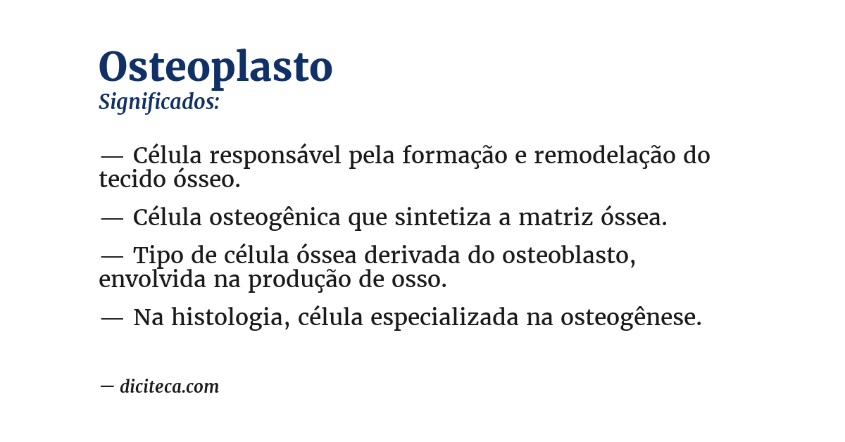 Significado de osteoplasto