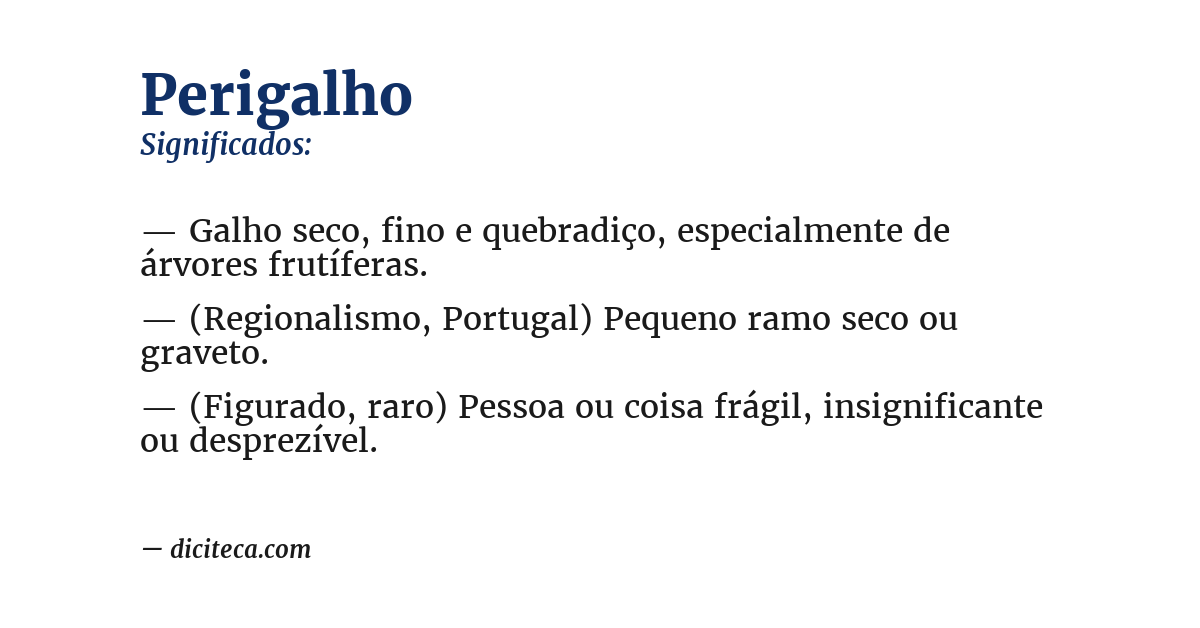 Significado de perigalho