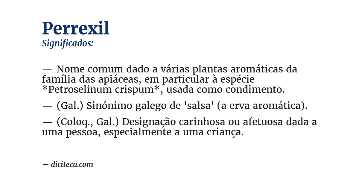 Significado de perrexil
