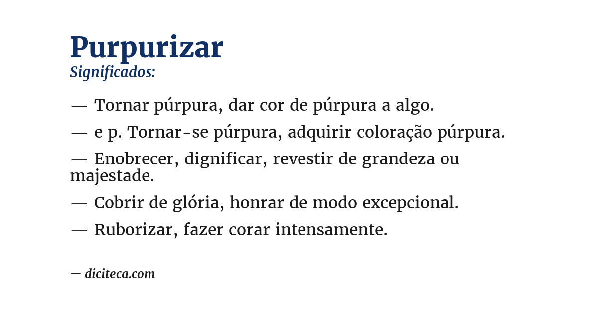 Significado de purpurizar