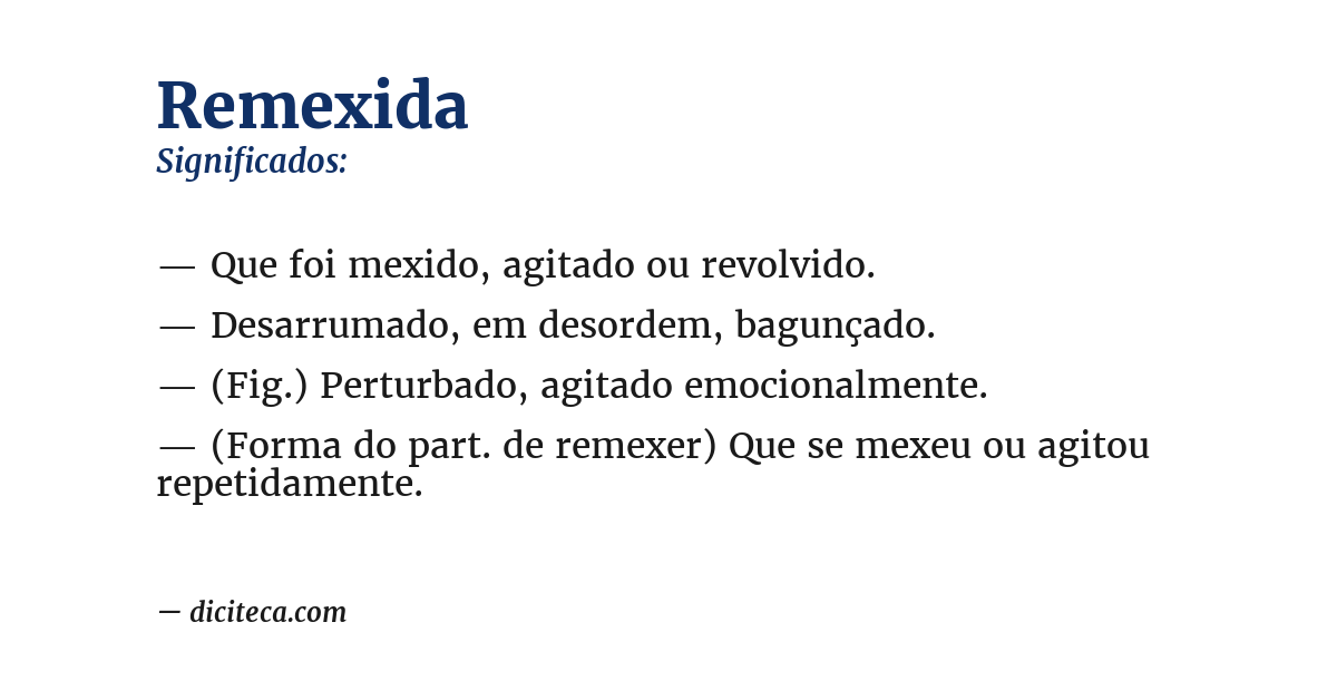 Significado de remexida