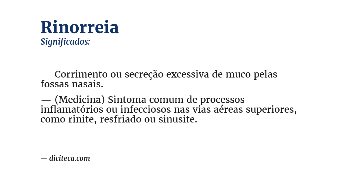 Significado de rinorreia
