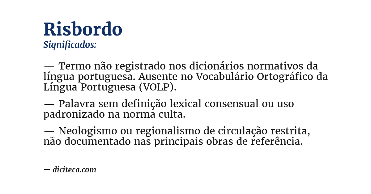Significado de risbordo
