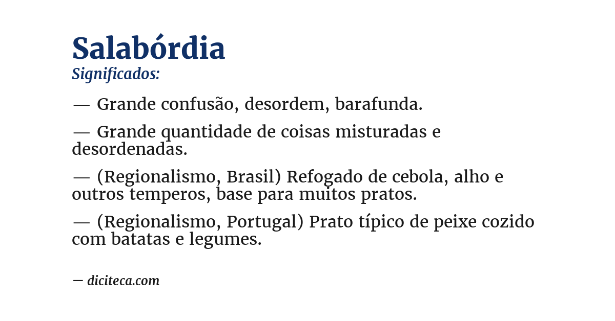 Significado de salabórdia