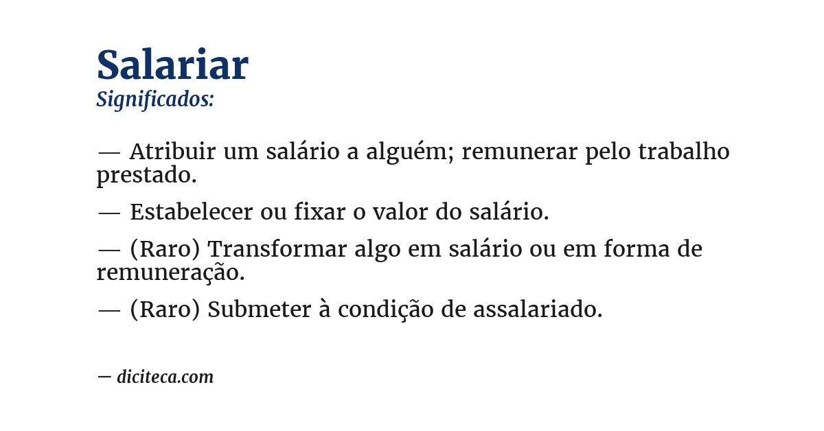 Significado de salariar