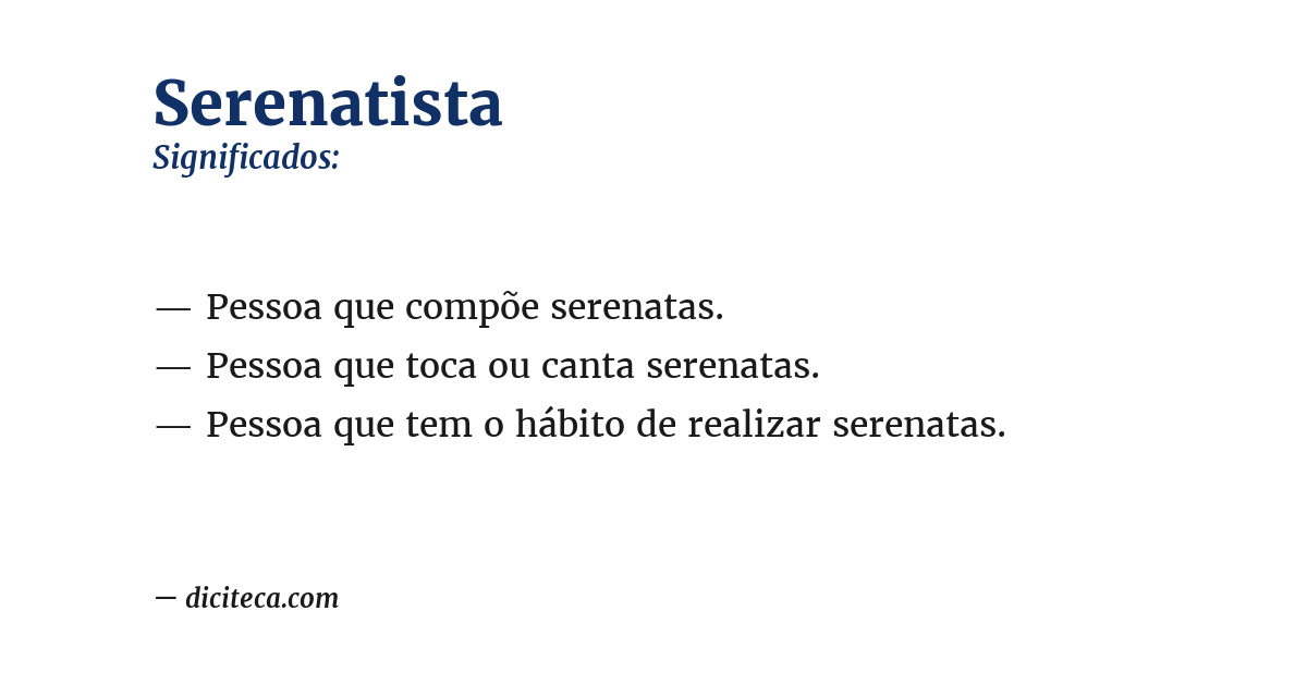 Significado de serenatista