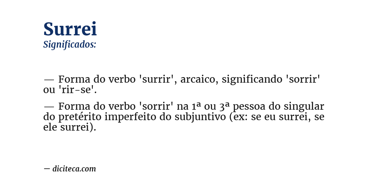 Significado de surrei
