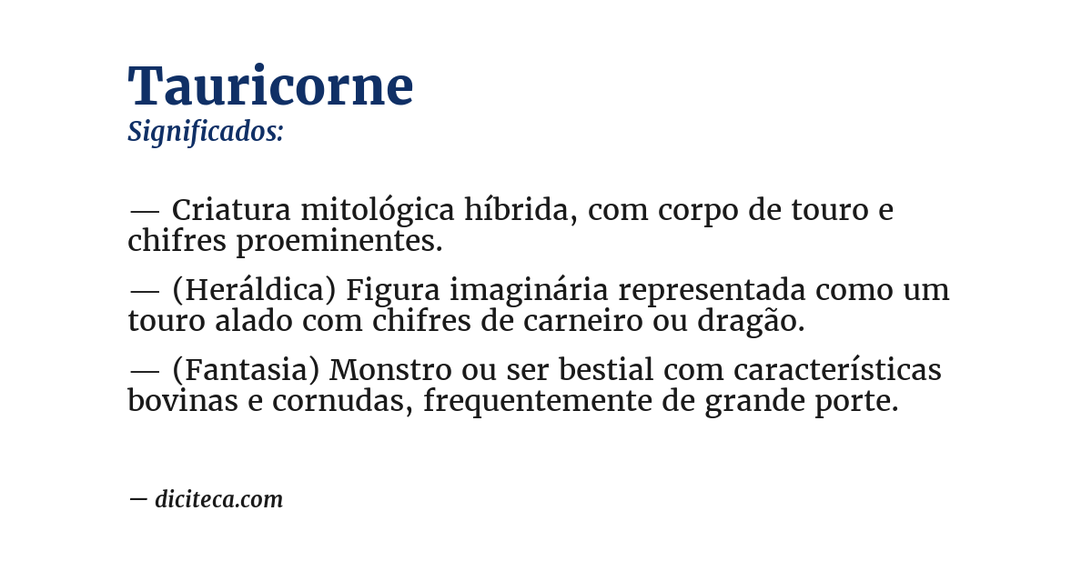 Significado de tauricorne
