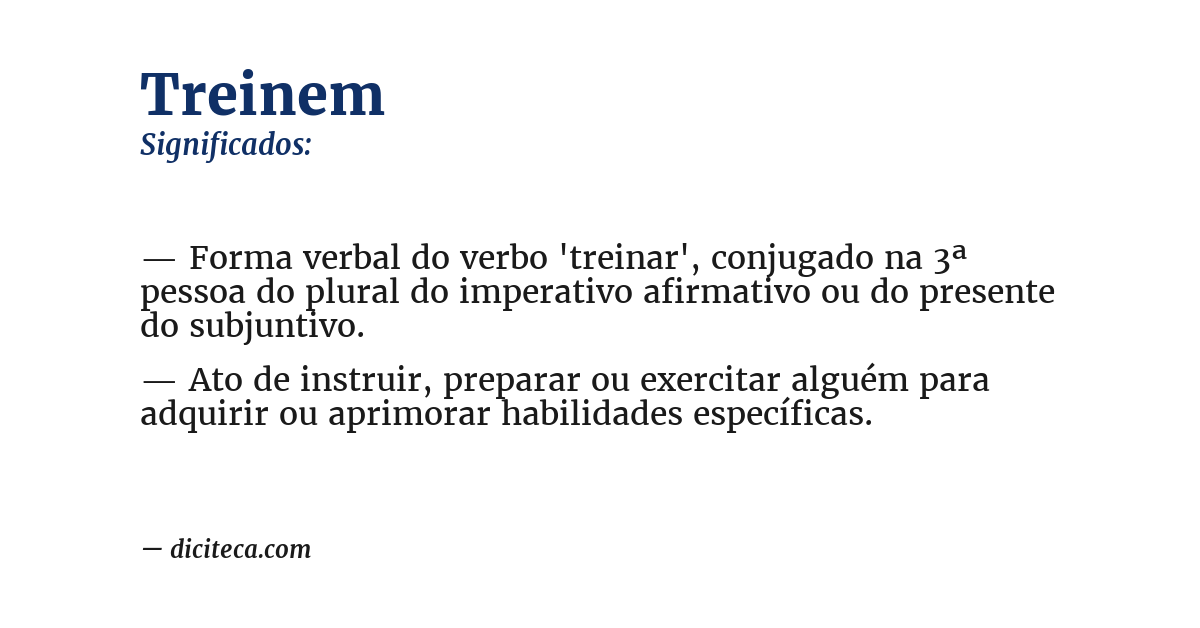 Significado de treinem