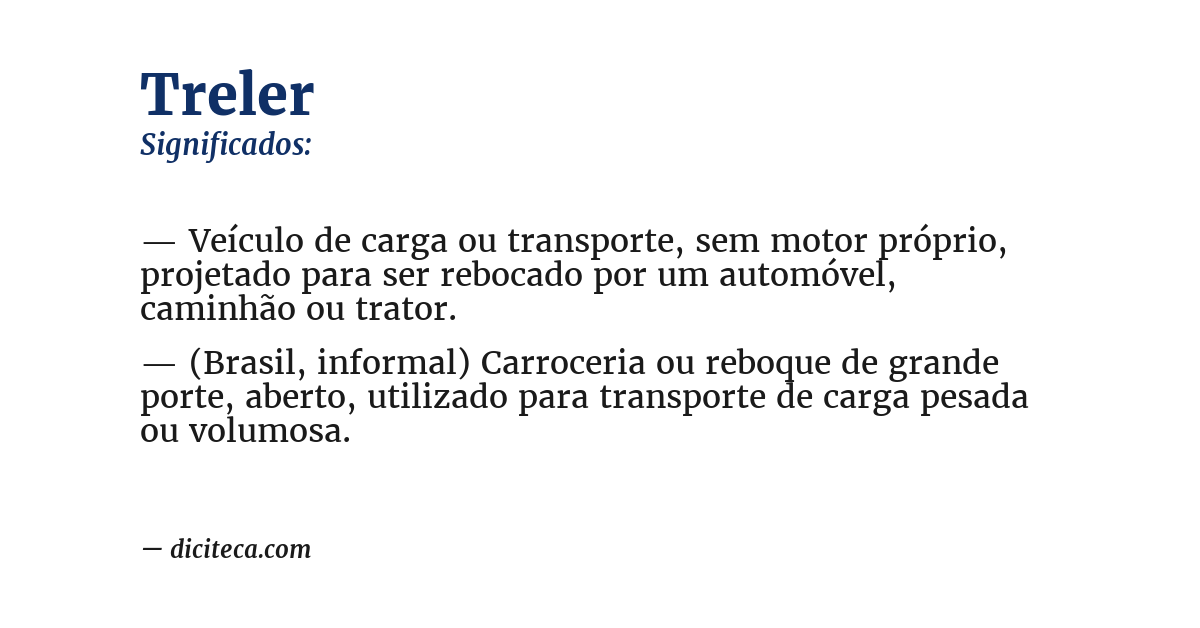 Significado de treler