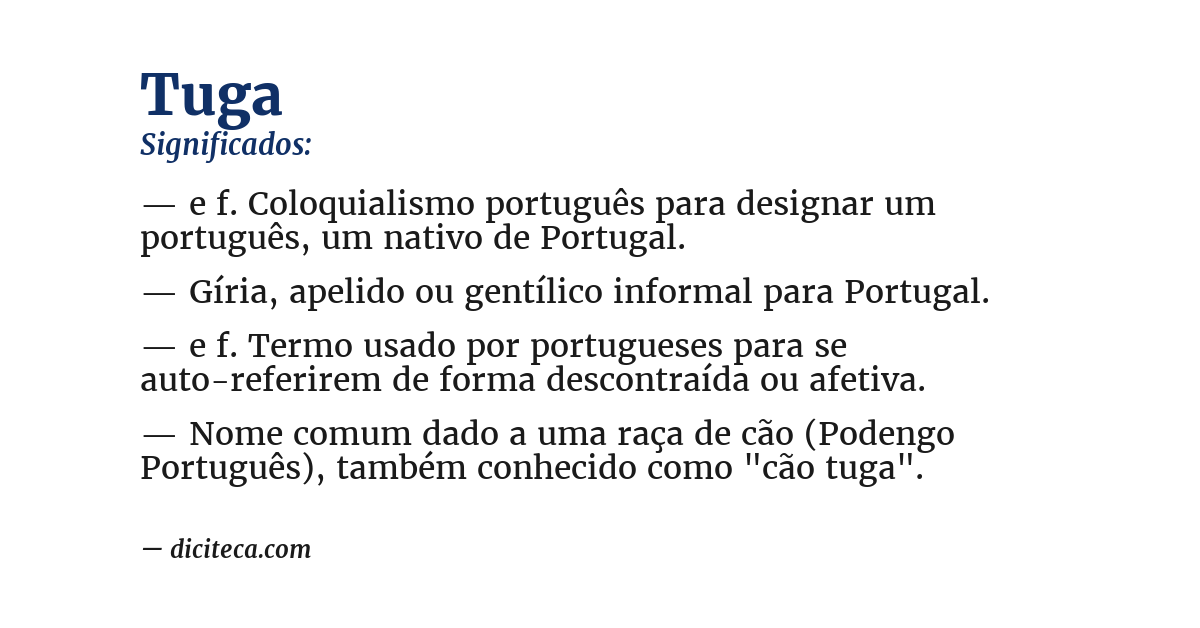 Significado de tuga