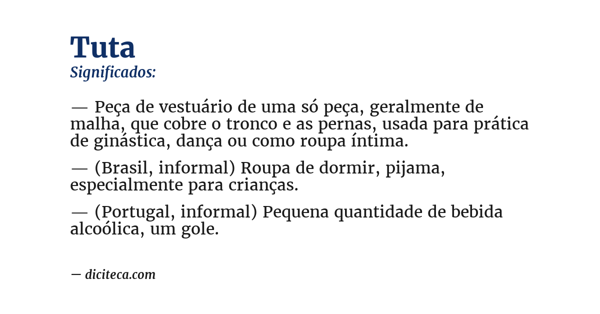 Significado de tuta