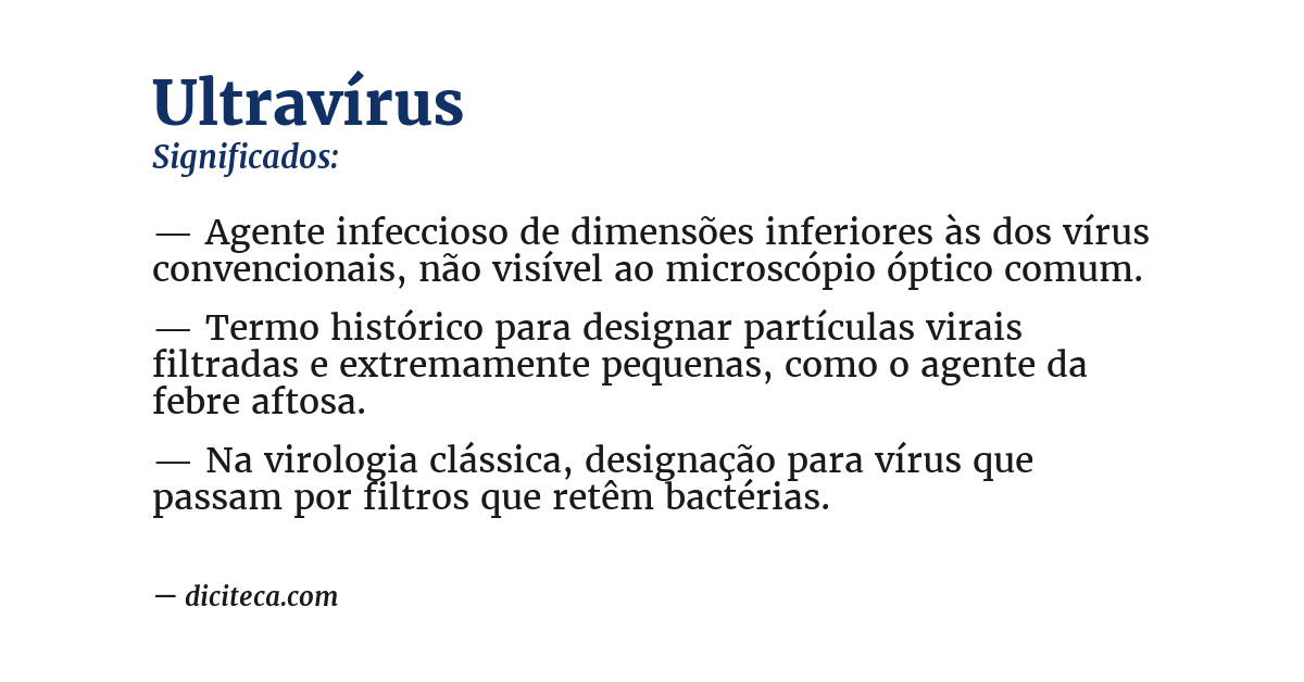 Significado de ultravírus