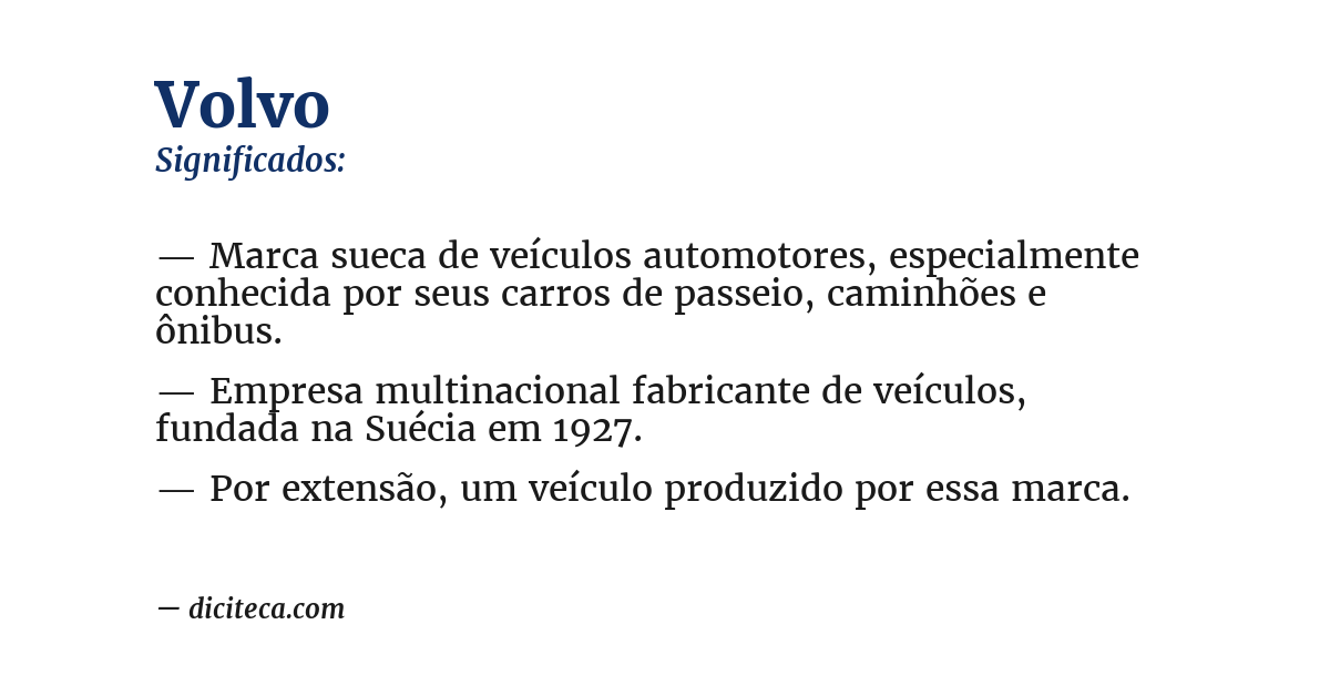 Significado de volvo