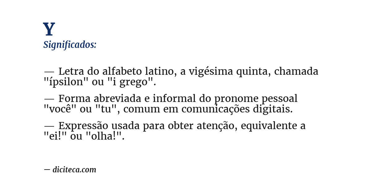 Significado de y