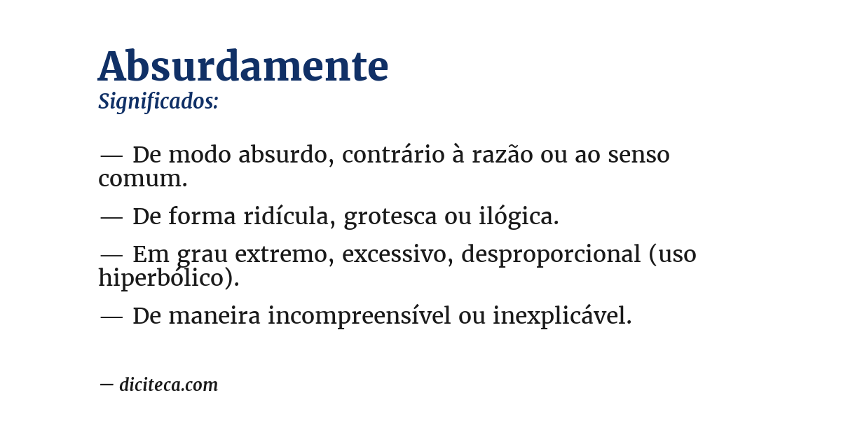 Significado de absurdamente