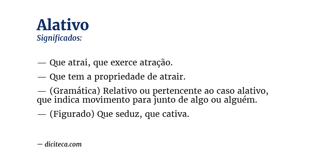 Significado de alativo