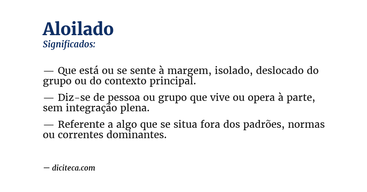 Significado de aloilado